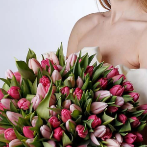 bouquet of rose and pink tulips – pink love