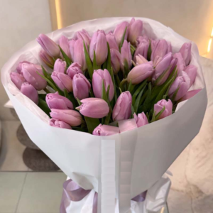 Bouquet of Lilac-Blush Tulips