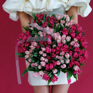 Bouquet of Rose and Pink Tulips Barbie